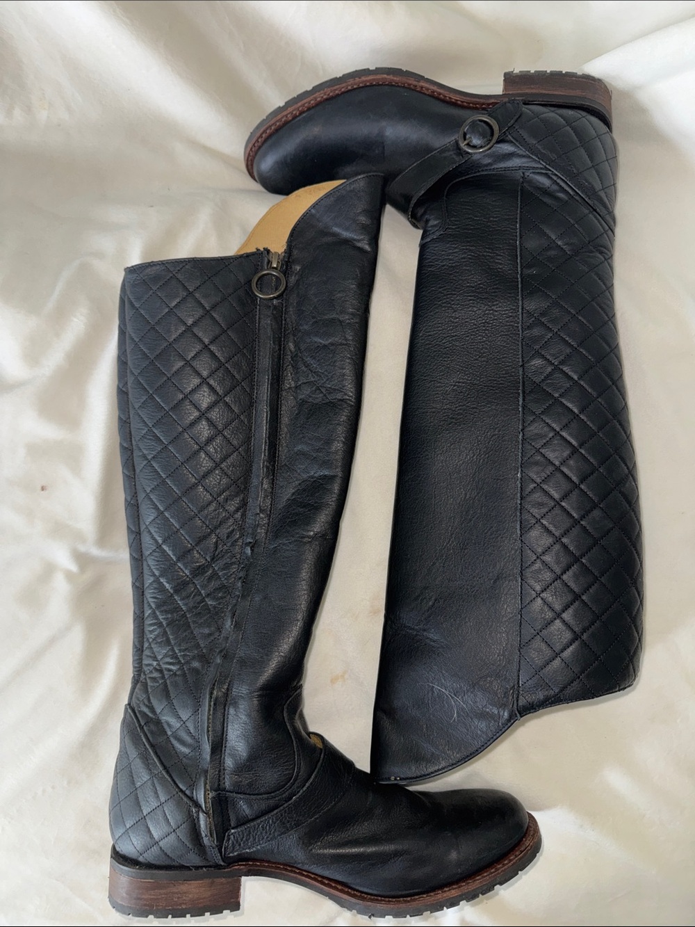 Justin Boots Tan Leather Interior Riding Boots